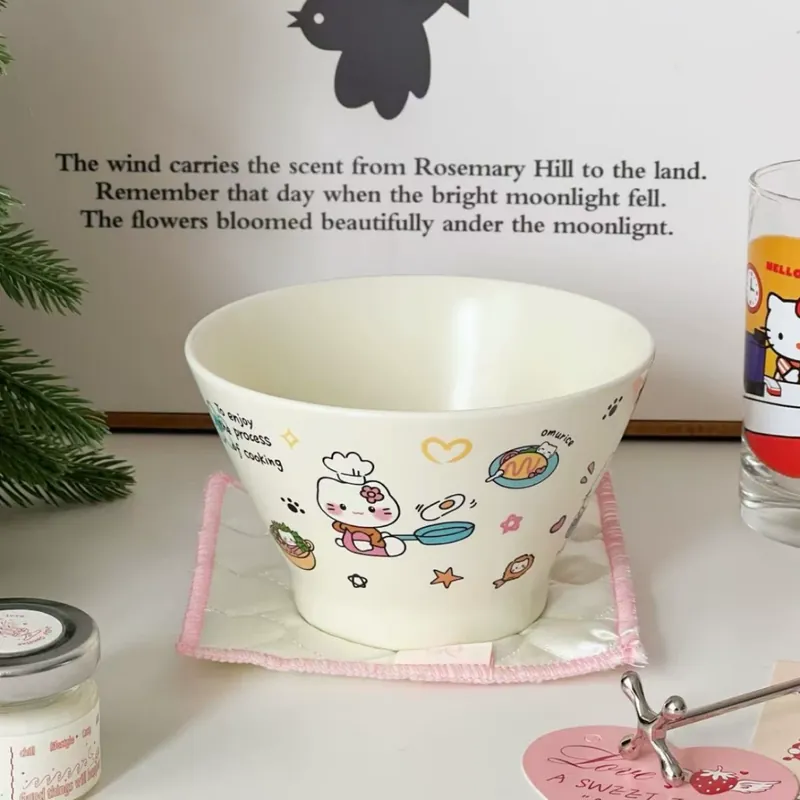 Cartoon Ceramic Rice Bowl tableware view 9
