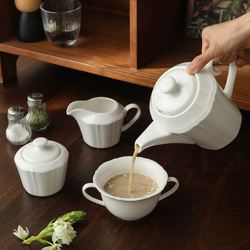 Porcelain Coffee Pot and Milk Jug Set