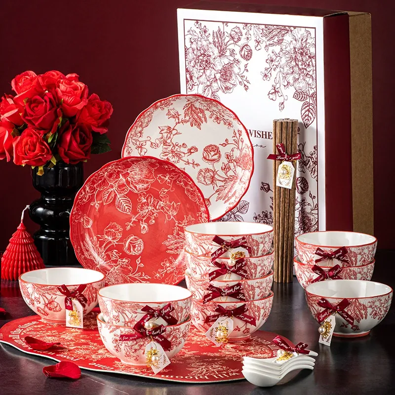 Service de vaisselle en céramique de mariage tableware view 3