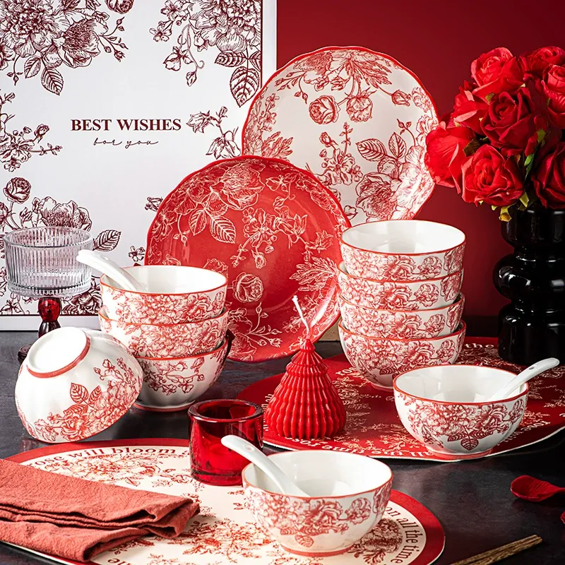 Service de vaisselle en céramique de mariage tableware view 4
