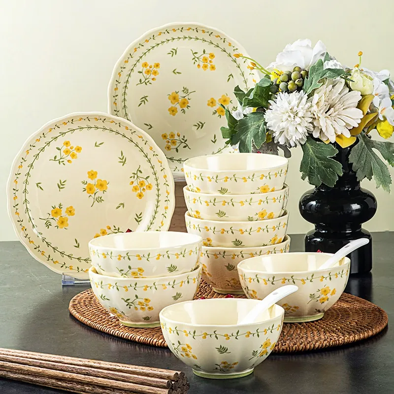 Cream Ceramic Tableware Set tableware view 2