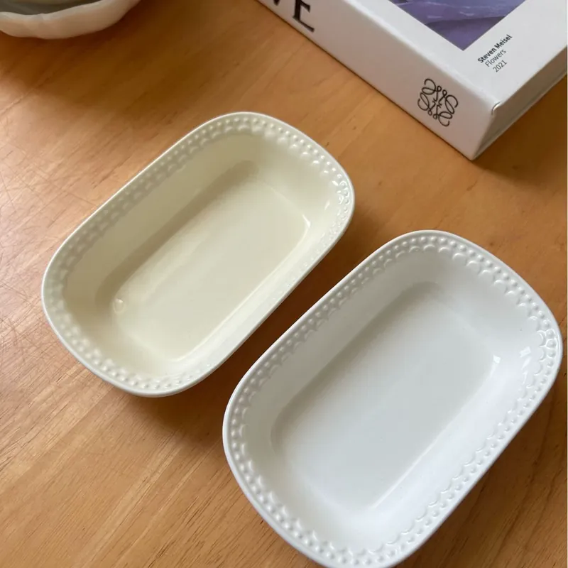 Vintage Beaded Porcelain Serving Tray tableware view 5