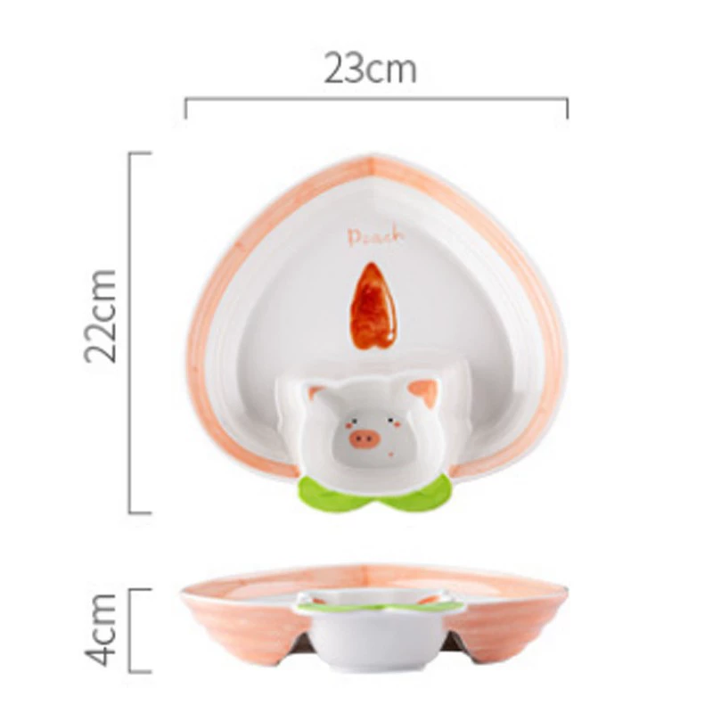 토끼 디자인 세라믹 어린이 접시 tableware view 6