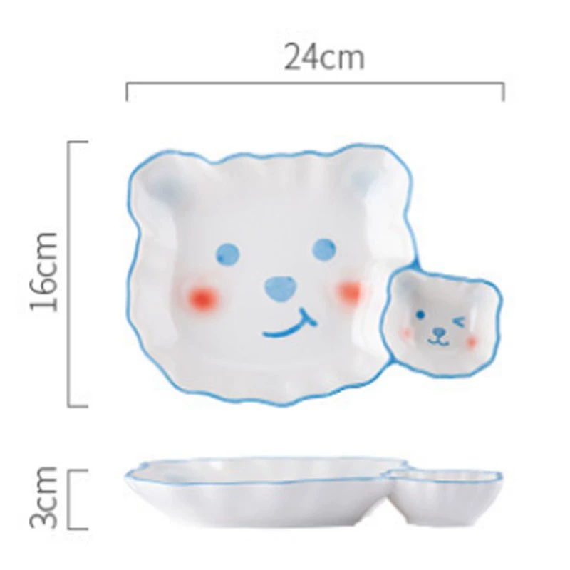 토끼 디자인 세라믹 어린이 접시 tableware view 9