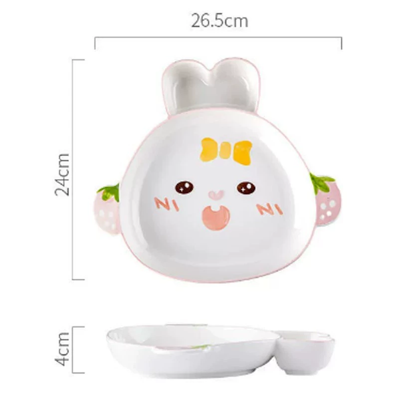 토끼 디자인 세라믹 어린이 접시 tableware view 11