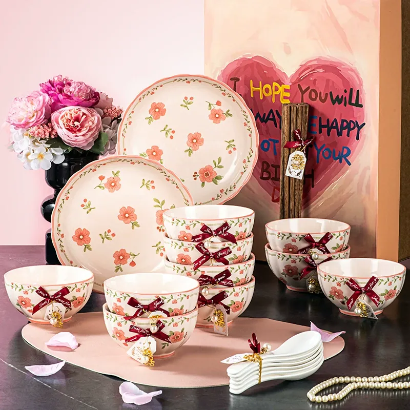 Red Glaze Ceramic Tableware Set tableware view 3