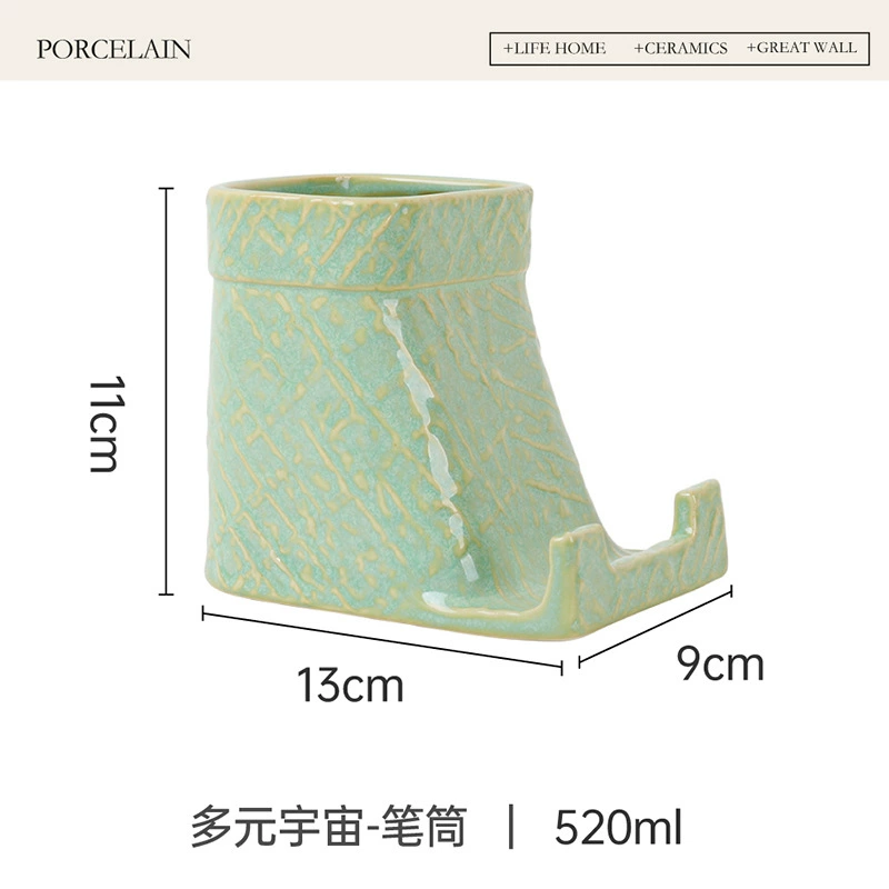 Ceramic Pen Holder with Phone Stand tableware view 6