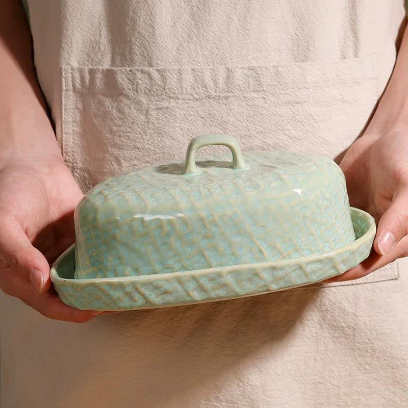 Ceramic Butter Dish tableware view 2