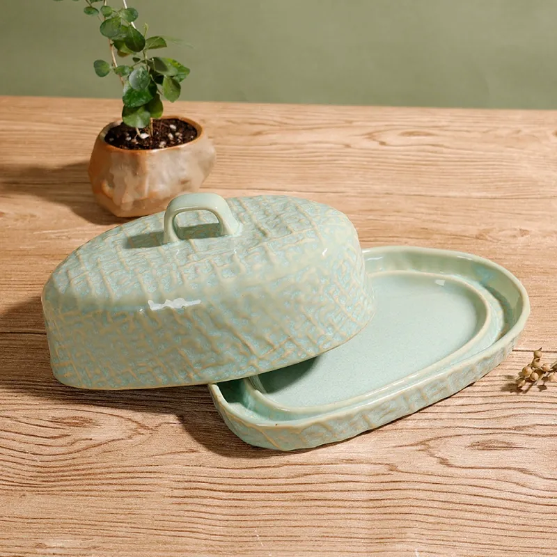 Ceramic Butter Dish tableware view 3