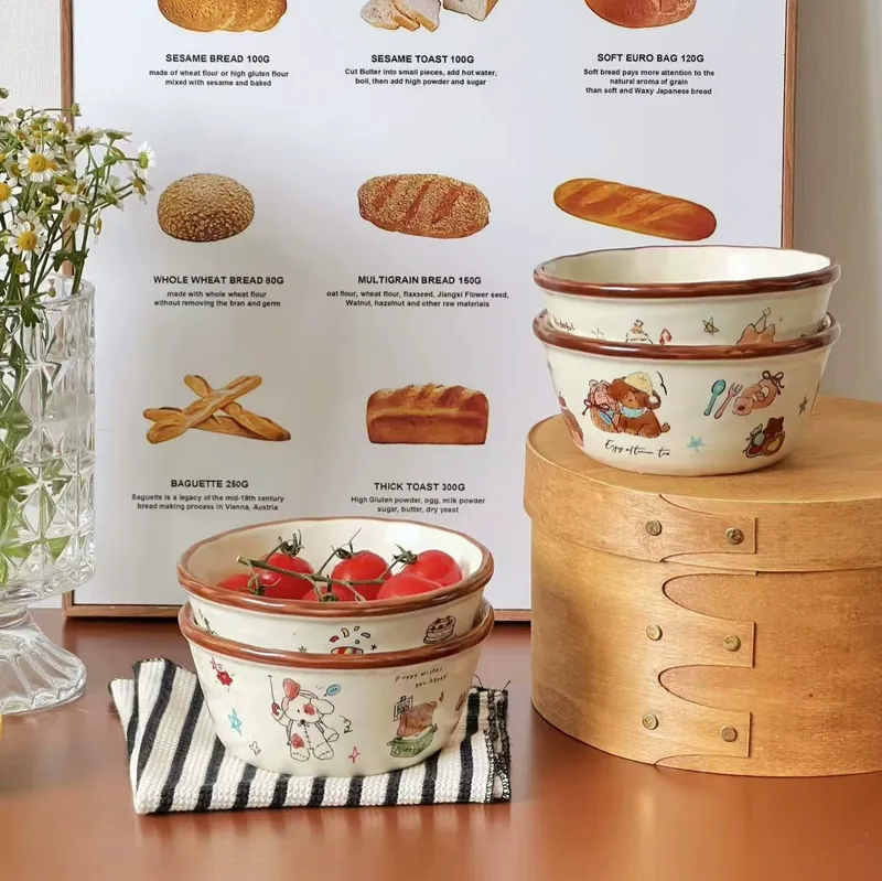 강아지 도자기 소형 볼 세트 tableware view 3