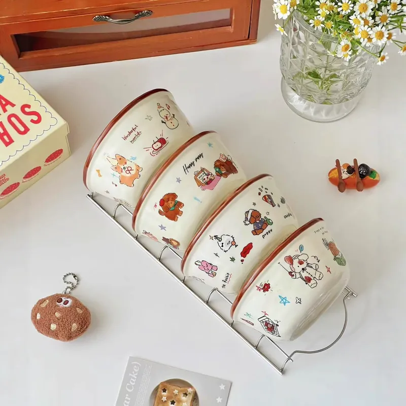 강아지 도자기 소형 볼 세트 tableware view 4