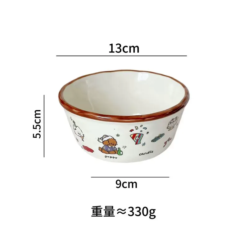 강아지 도자기 소형 볼 세트 tableware view 5