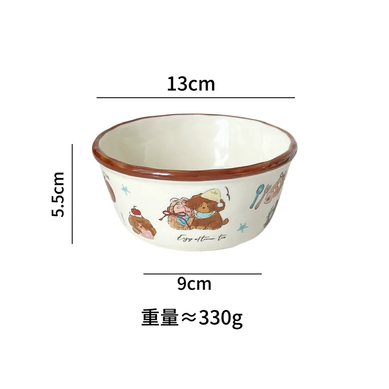 강아지 도자기 소형 볼 세트 tableware view 6