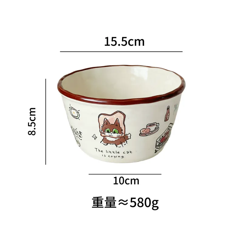 Набор больших керамических мисок щенок tableware view 5