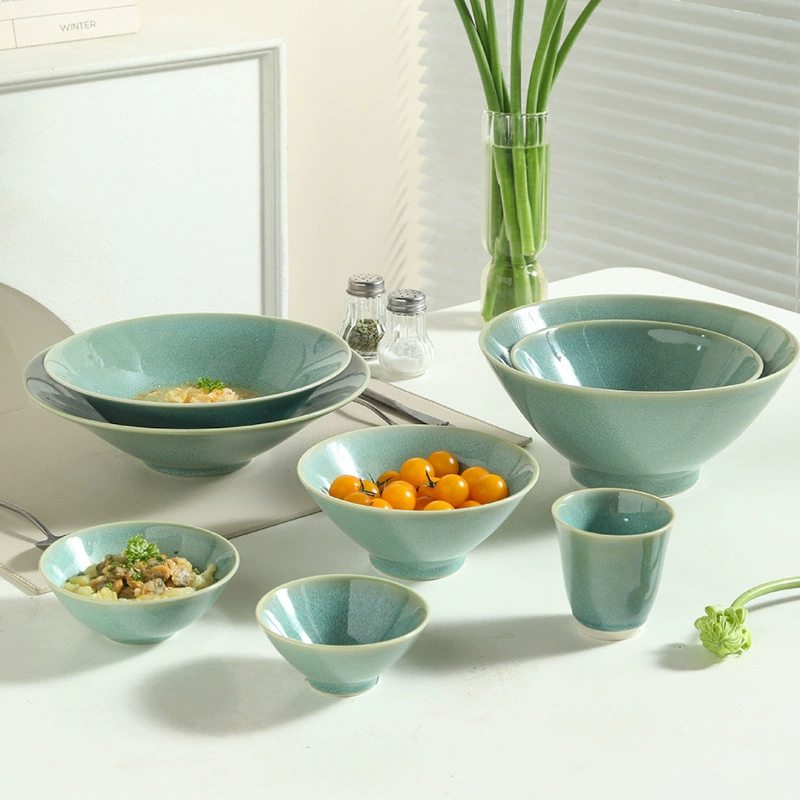 Retro Green Ceramic Bowl