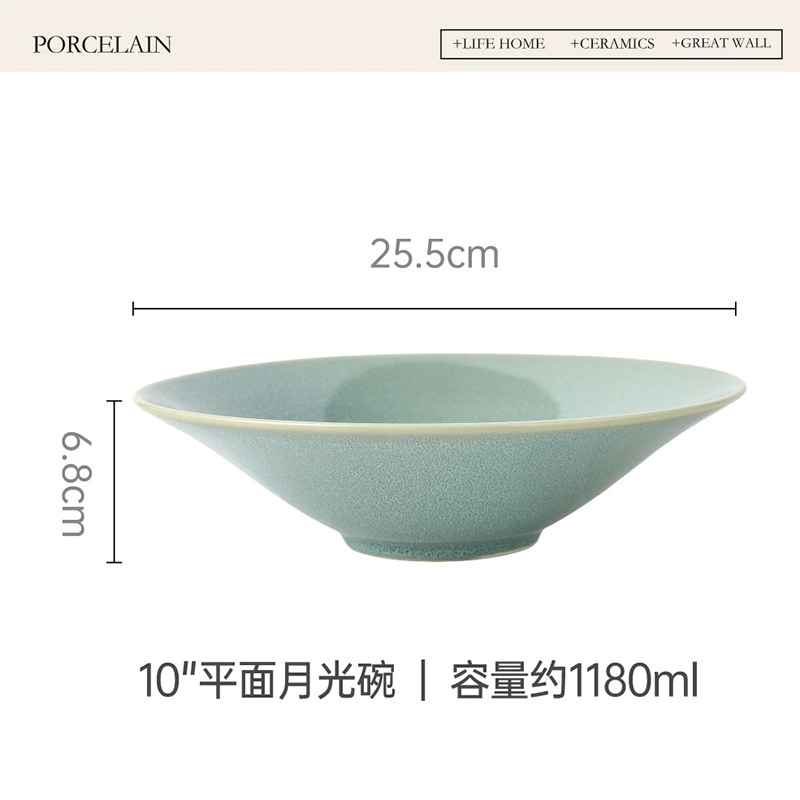 레트로 그린 세라믹 볼 tableware view 9
