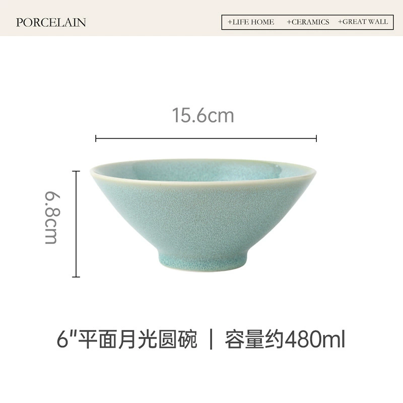 레트로 그린 세라믹 볼 tableware view 11
