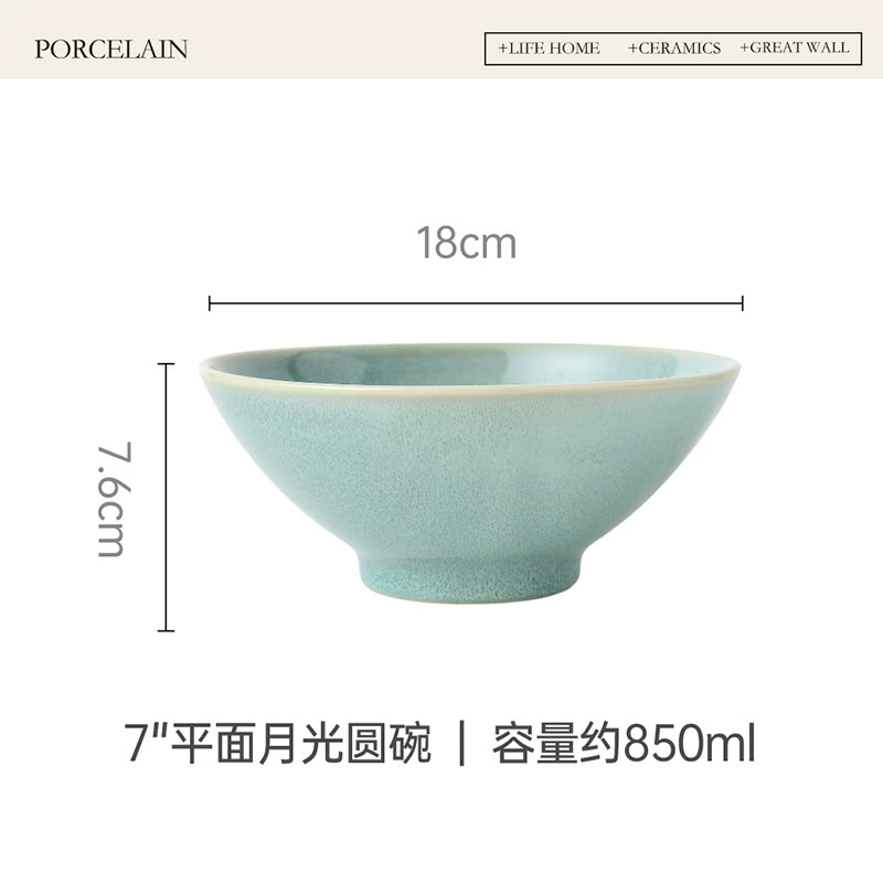 레트로 그린 세라믹 볼 tableware view 12