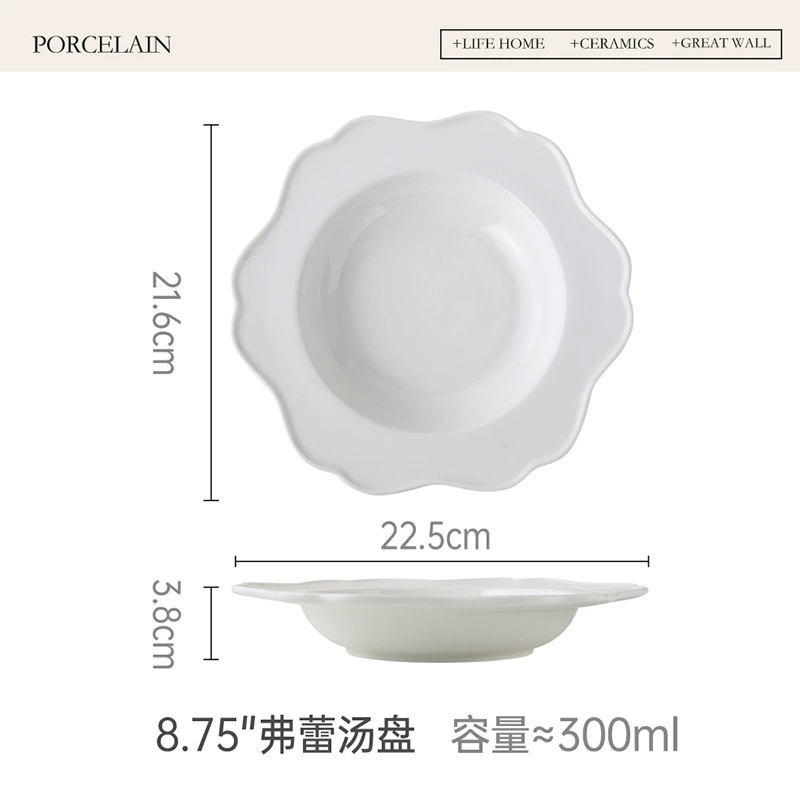 European White Soup Plate tableware view 6