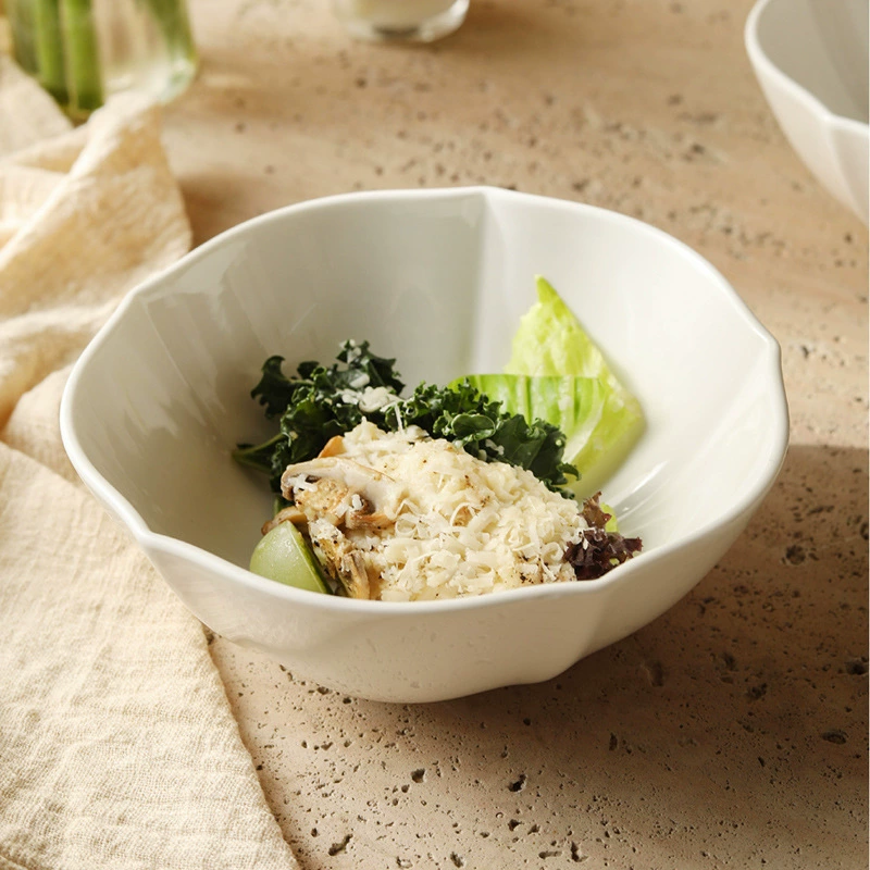White Ceramic Rice Bowl
