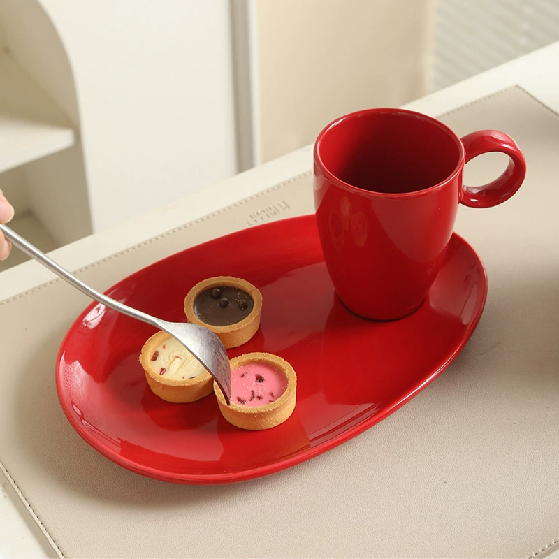 Colored Glaze Coffee Cup Set tableware view 2