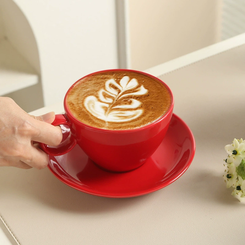 Colored Glaze Coffee Cup Set tableware view 3
