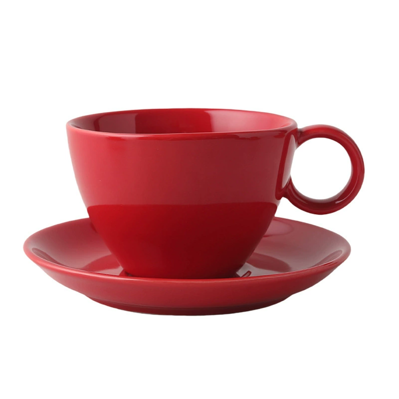 Colored Glaze Coffee Cup Set tableware view 5