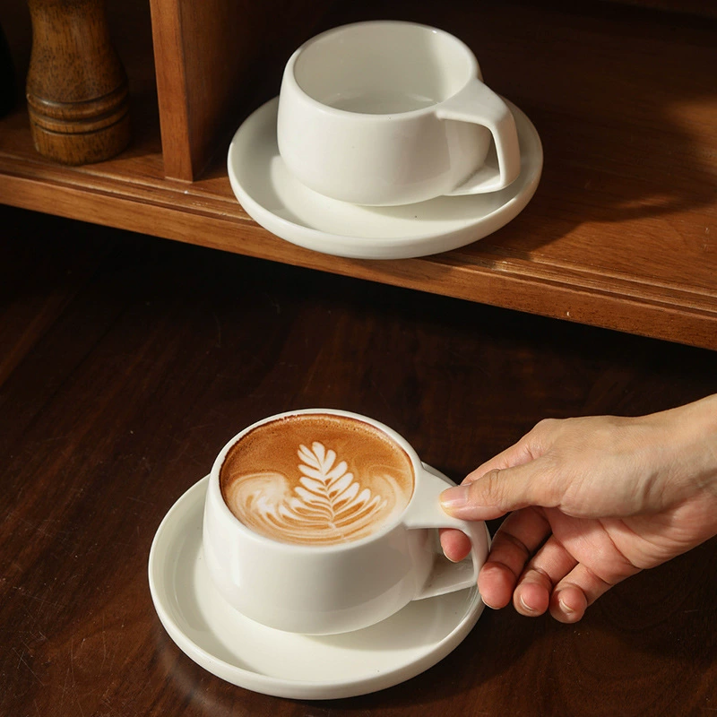 White Coffee Cup Set tableware view 3