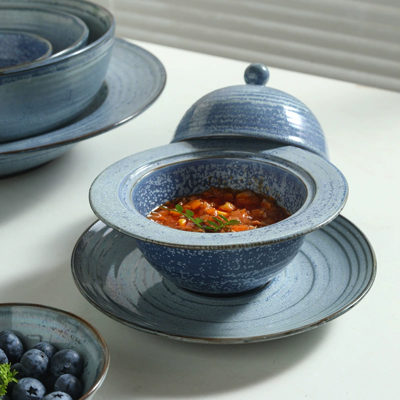 Rustic Stoneware Salad Plate tableware view 3
