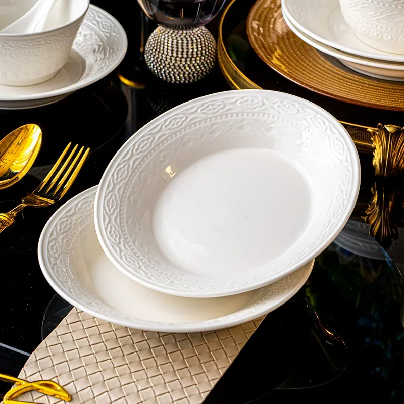 طقم أدوات مائدة بورسلين منقوش tableware view 3