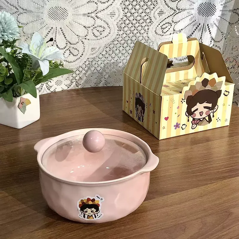 Ceramic Noodle Bowl with Lid