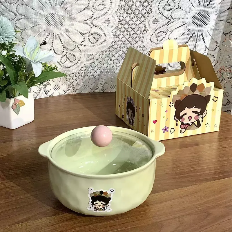 Ceramic Noodle Bowl with Lid tableware view 10