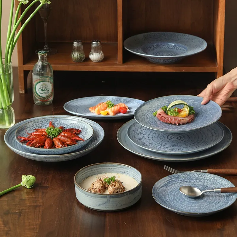 Blue Thread Sushi Plate