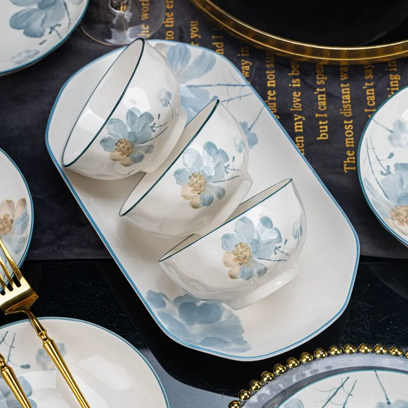 Japanese Style Porcelain Dinnerware Set tableware view 3