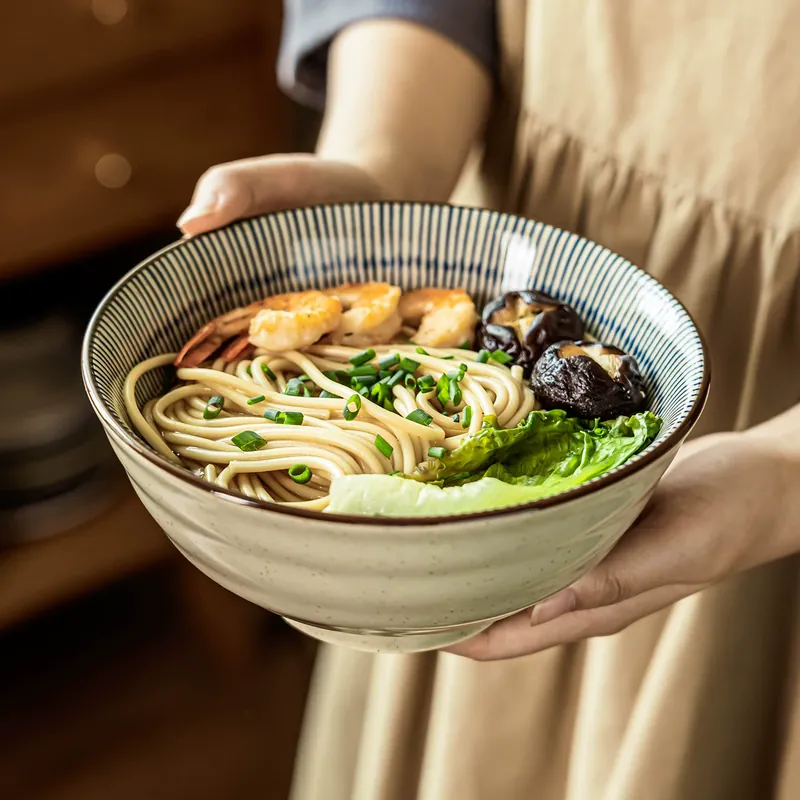 Japanese Style Ceramic Ramen Bowl