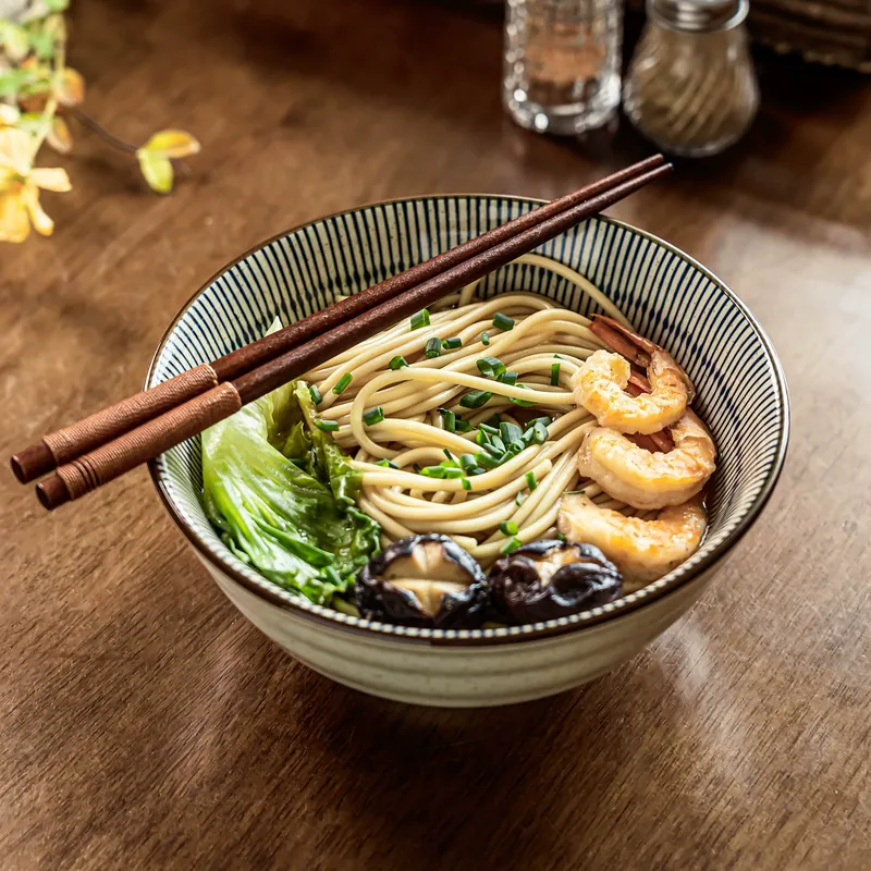 Japanese Style Ceramic Ramen Bowl tableware view 3