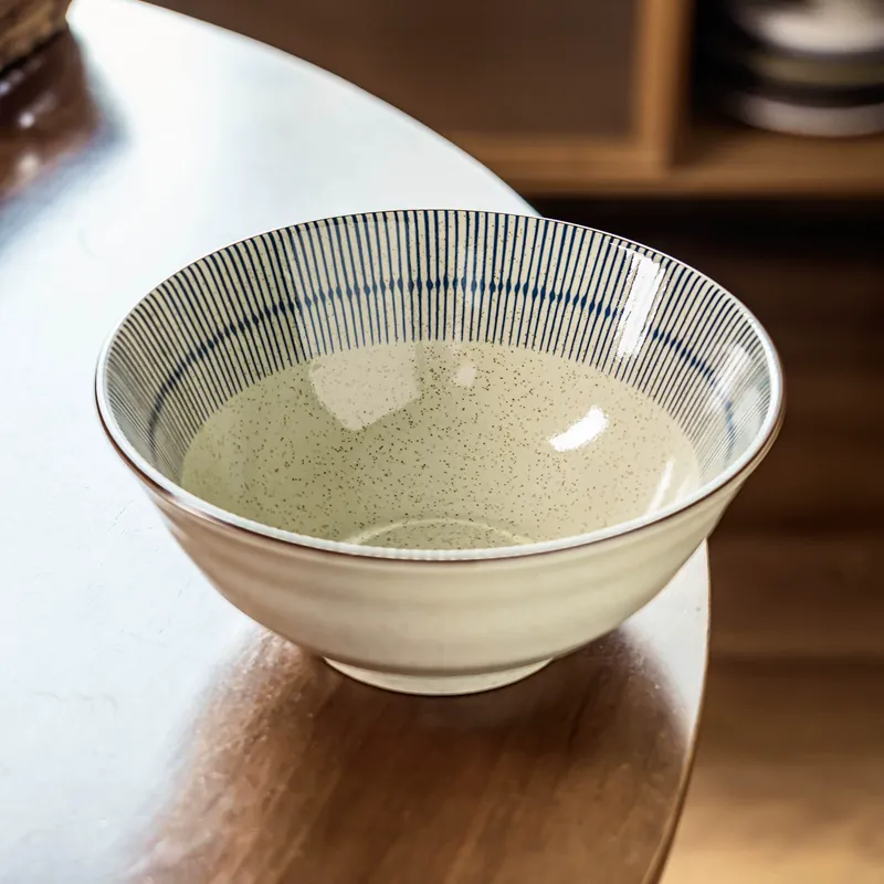 Japanese Style Ceramic Ramen Bowl tableware view 4