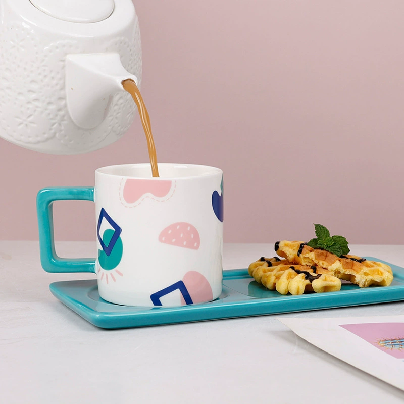 Square Handle Coffee Cup Set tableware view 4