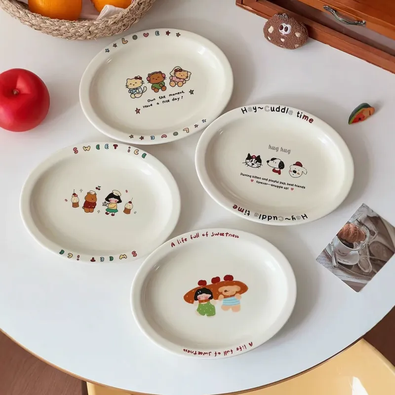 Cute Cartoon Ceramic Fruit Plate
