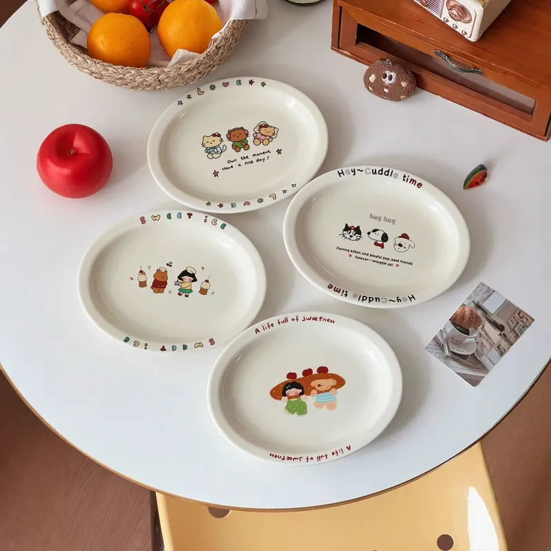 Assiette à fruits en céramique cartoon mignonne tableware view 4