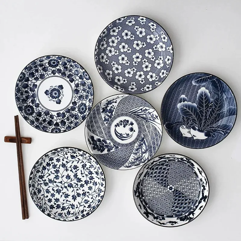 Japanese Style Ceramic Noodle Bowl Set tableware view 2