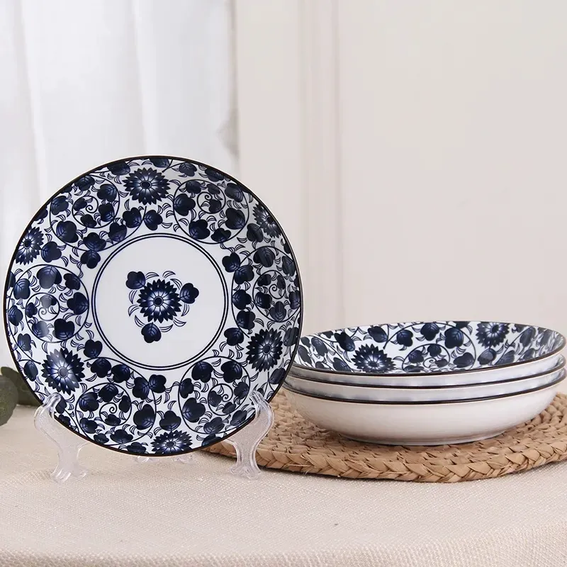 Japanese Style Ceramic Noodle Bowl Set tableware view 3