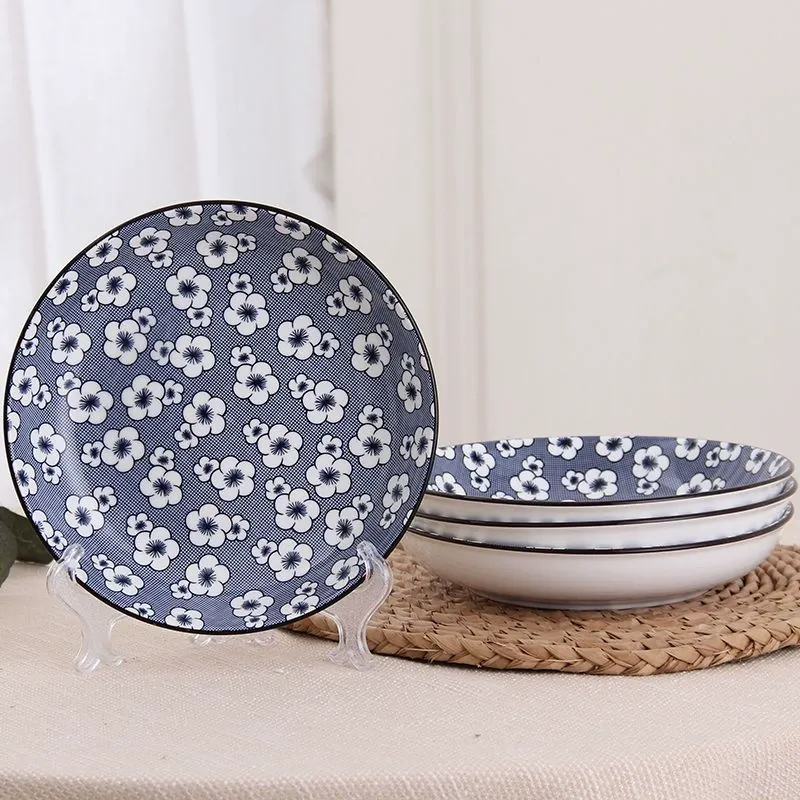 Japanese Style Ceramic Noodle Bowl Set tableware view 4