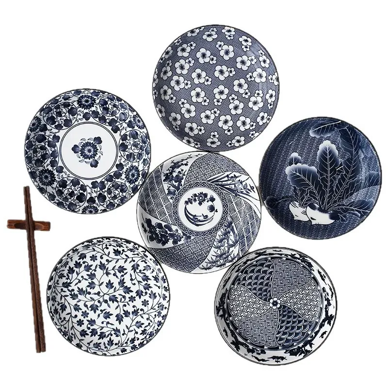 Japanese Style Ceramic Noodle Bowl Set tableware view 5