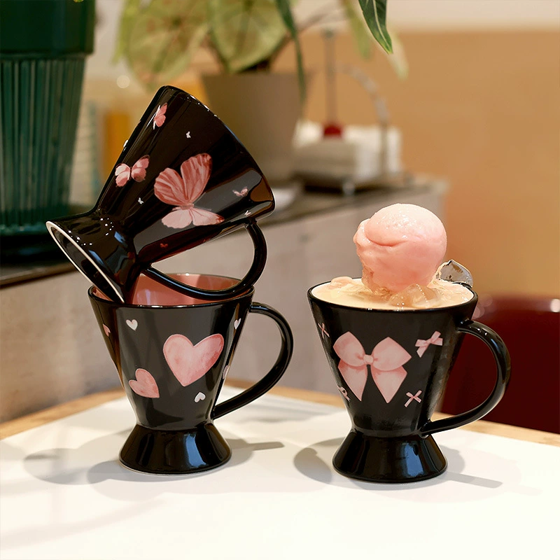 Waisted Ceramic Mug for Breakfast and Coffee