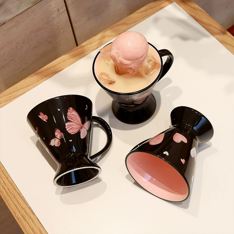 아침식사와 커피용 허리 잘록한 도자기 머그 tableware view 3