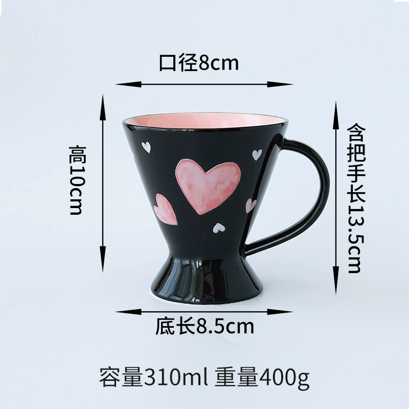 아침식사와 커피용 허리 잘록한 도자기 머그 tableware view 6