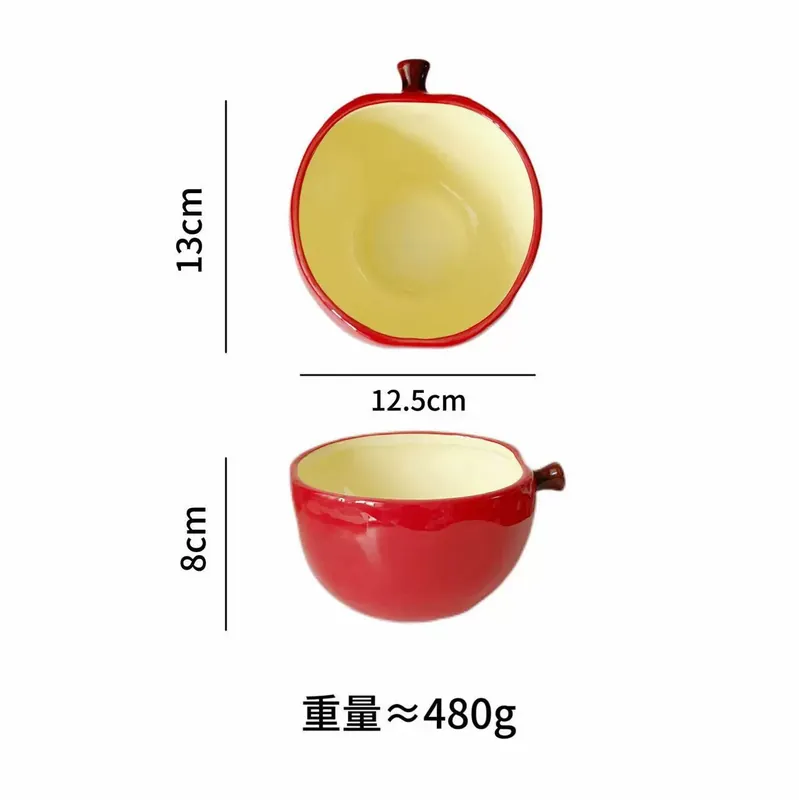 사과 모양 도자기 디저트 볼 tableware view 5
