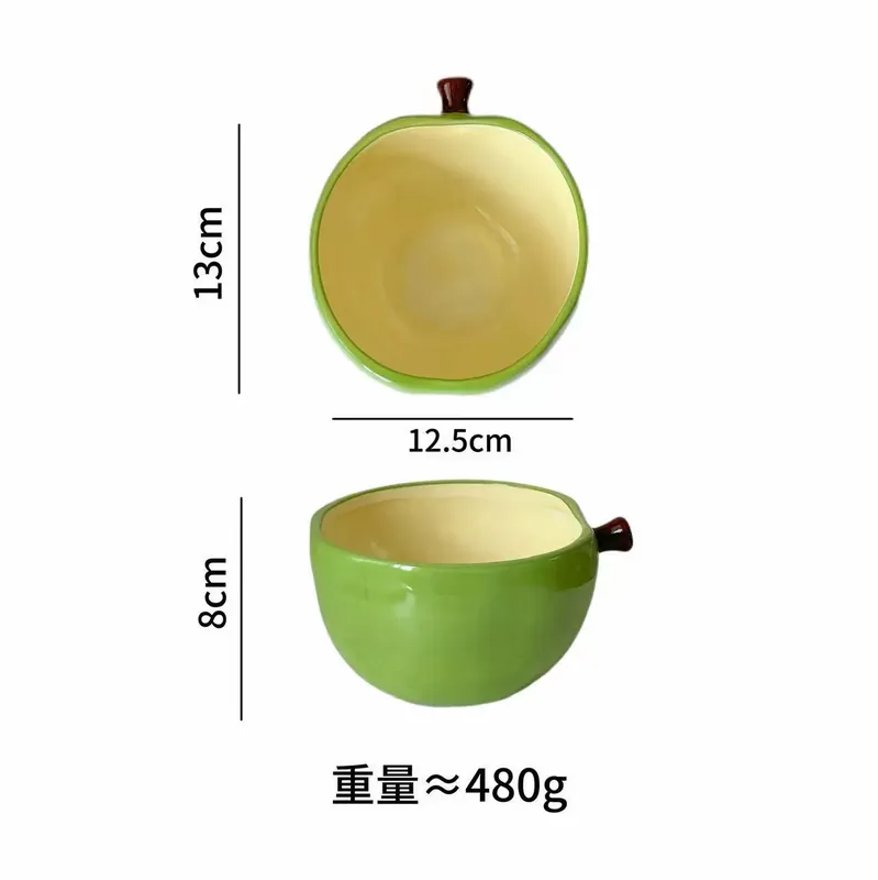 사과 모양 도자기 디저트 볼 tableware view 7