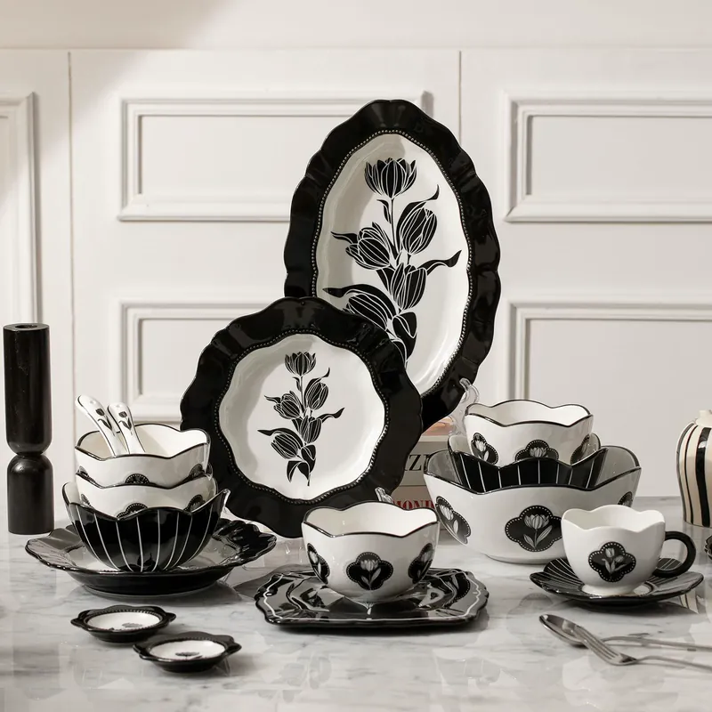 French Style Ceramic Dinnerware Set